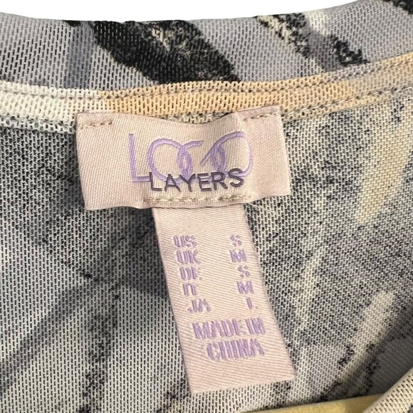 Loco Layers Womens Abstract Print Cardigan S 92% Nylon/8% Spandex - Picture 3 of 5